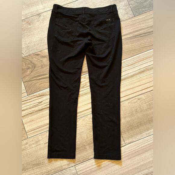 7 for all mankind black skinny stretch jeans pants sz 8 - Picture 2 of 10